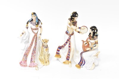 Lot 126 - ROYAL WORCESTER; Egyptian figures, comprising '...