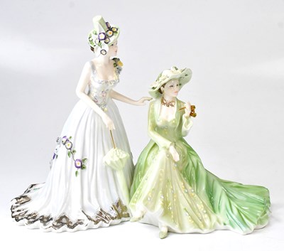 Lot 108 - COALPORT; a boxed figure group, 'Day at the...