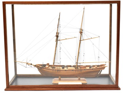 Lot 466 - A wooden model ship 'Baltimore Clipper Harvey...