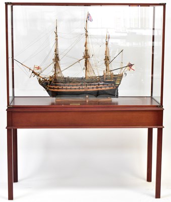 Lot 464 - A wooden model ship 'HMS Victory - Keel Laid...