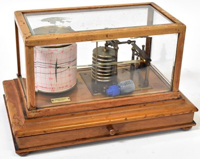 Lot 501 - CHADBURNS LTD; a barograph with seven-section...