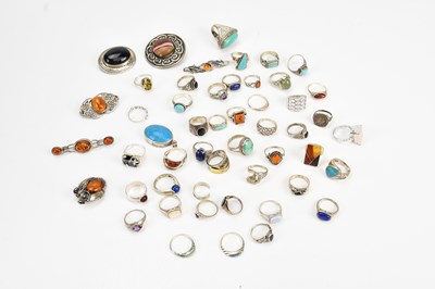 Lot 612 - A collection of hallmarked and sterling silver...