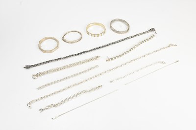 Lot 608 - A collection of hallmarked and sterling silver...