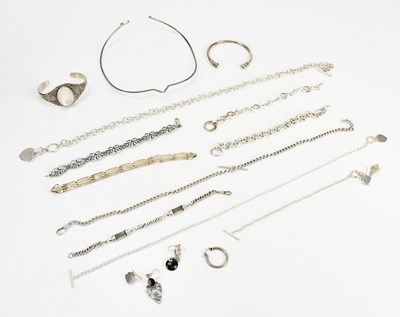 Lot 614 - A collection of hallmarked and sterling silver...