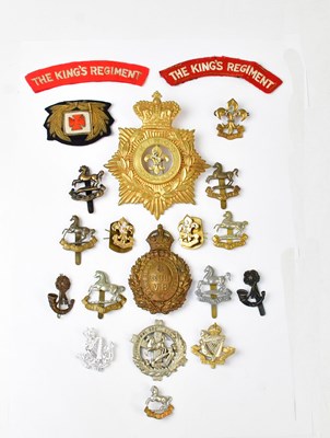 Lot 680 - A quantity of King's Regiment Liverpool badges,...
