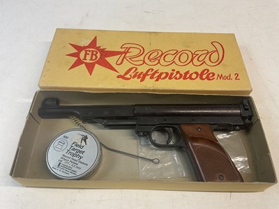 Lot 120 - RECORD; a Luftpistole air pistol model 2,...