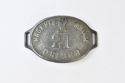 Lot 311 - A vintage Liverpool 'Hackney Carriage Drive 21'...