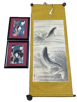 Lot 13 - AFTER UTAGAWA KUNISADA (1786-1865); two framed...
