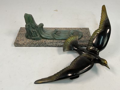 Lot 20 - A French Art Deco bronzed metal sculpture of a...