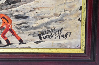 Lot 15 - BRIAN BURGESS (born 1935); oil on board, ‘The...