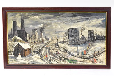 Lot 15 - BRIAN BURGESS (born 1935); oil on board, ‘The...