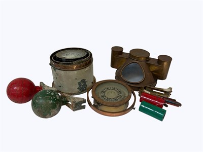 Lot 509 - A ship's binnacle head with gimballed compass...