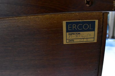 Lot 4 - ERCOL; a mid-colour elm sideboard, comprising...