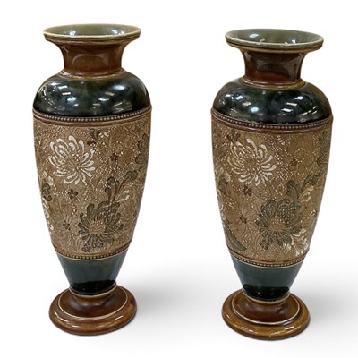 Lot 777 - DOULTON LAMBETH; a pair of early 20th century...