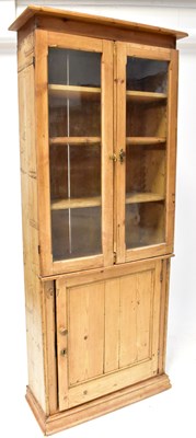 Lot 37 - A late 19th/early 20th century pine glazed...