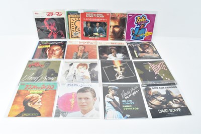 Lot 369 - DAVID BOWIE; seventeen singles made in Japan,...