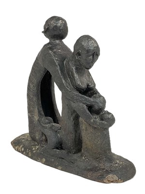 Lot 18 - A mid 20th century ceramic brutalist family...