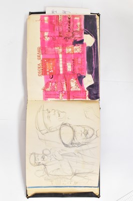 Lot 45 - A mid-20th century sketchbook, profusely...
