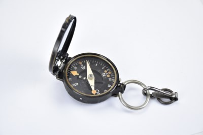 Lot 656 - A German lacquered brass compass, stamped ‘F....