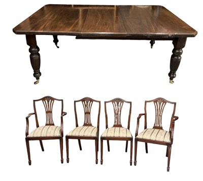 Lot 67 - A late 19th century mahogany extending dining...