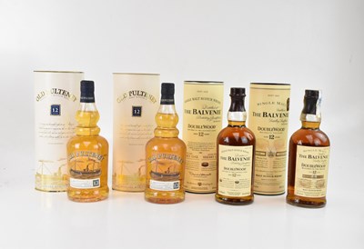Lot 204 - WHISKY; two bottles of Old Punteney 12 year...