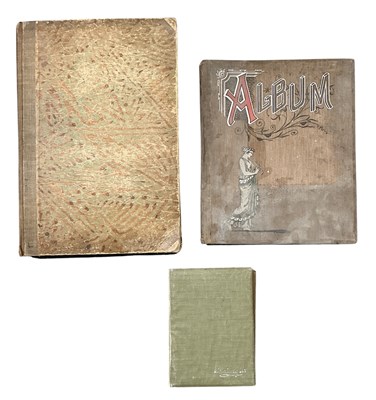 Lot 643 - A 19th century scrapbook album containing a...