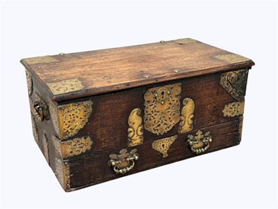Lot 1179 - A 19th century Zanzibar brass mounted hardwood...