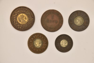 Lot 1762 - Five assorted Victorian and later coins,...