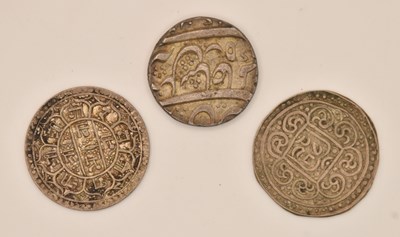 Lot 1740 - Three assorted silver coins comprising a...