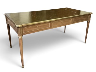 Lot 15 - A good quality reproduction mahogany and brass...