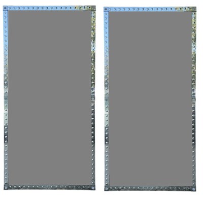 Lot 16 - A pair of modern rectangular Venetian bevelled...