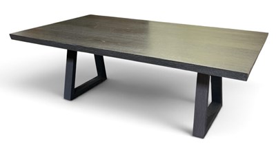 Lot 17 - A modern contemporary ebonised rectangular...