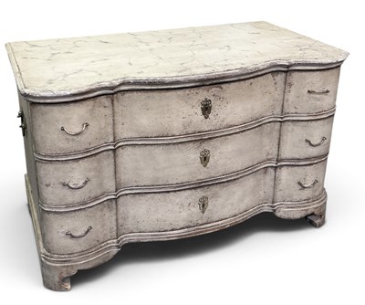 Lot 43 - A modern French style faux marble effect top...