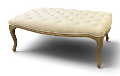Lot 145 - OKA; a modern white button upholstered...