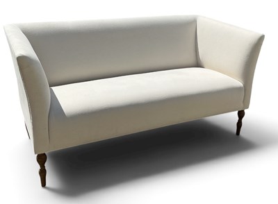 Lot 74 - A modern contemporary white upholstered two...