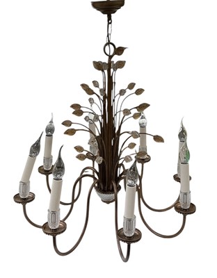 Lot 177 - A modern contemporary bronzed eight branch...