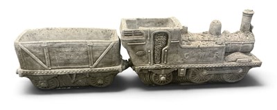 Lot 231 - A modern reconstituted stone two section...