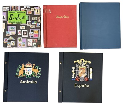 Lot 634 - Five assorted all world stamp albums,...