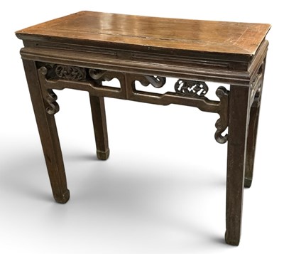 Lot 78 - A modern Chinese carved hardwood side/altar...