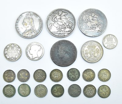 Lot 736 - Two silver crowns comprising a George III 1818...