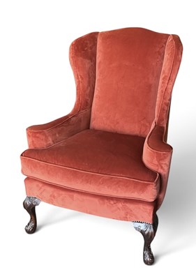 Lot 108 - A 19th century style reproduction red suede...