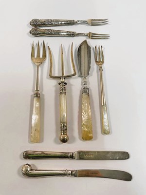 Lot 538 - Hallmarked silver forks comprising two silver...
