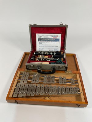 Lot 285 - A cased clarinet, unnamed, overall length...