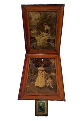 Lot 359 - Two Victorian crystoleums, one of a lady...