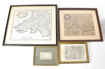 Lot 2280 - Four hand coloured/tinted maps, including...