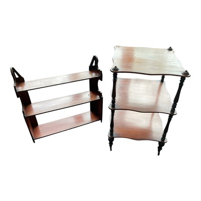 Lot 145 - A Victorian mahogany three tier whatnot,...