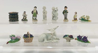 Lot 191 - A collection of miniature porcelain and Parian...