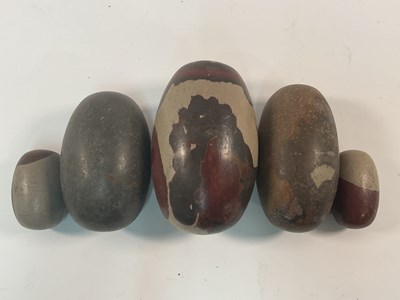 Lot 61 - Shiva Lingham polished egg shaped stones from...