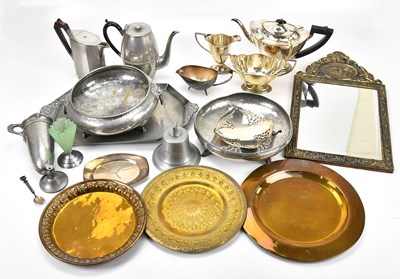 Lot 498 - A collection of assorted silver plate and...