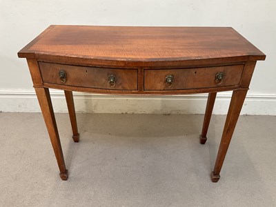 Lot 496 - A reproduction mahogany bowfront two drawer...